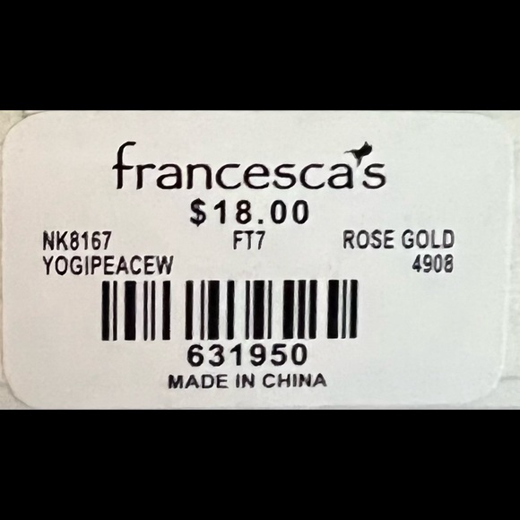 🆕 Francesca’s rose gold peace sign necklace. On original card. - Picture 4 of 5